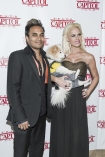 Premiera spektaklu Przekret niedoskonaly w Teatrze Capitol; Warszawa 15-09-2015; n/z: Iwona Burnat; Reggiem, Toby;  Pucci