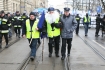 Krakw, 19 luty 2009, Protest sub mundurowych w Krakowie przeciwko zmianom emerytalnym. Protesty odbyy si rwnoczenie w Krakowie i Gdasku. 

