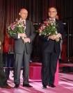 W warszawskim Hotel Sofitel Victoria 26 lutego 2008 roku rozdano nagrody - Srebrne usta przyznawane przez suchaczy Programu Trzeciego Polskiego Radia. n/z Marek Borowski i Waldemar Pawlak