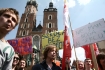 Krakw, 26.04.2008. Ponad tysic osb przeszo w Marszu Tolerancji ulicami Krakowa.