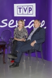 Jubileusz Leonarda Pietraszaka w TVP Seriale; Warszawa 27-11-2014; n/z: Grazyna Barszczewska; Maciej Rayzacher