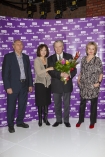 Jubileusz Leonarda Pietraszaka w TVP Seriale; Warszawa 27-11-2014; n/z: Leonard Pietraszak; Elzbieta Starostecka; Grazyna Barszczewska; Maciej Rayzacher