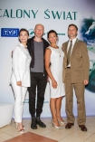 Konferencja pracowa nowego programu TVP1 - OCALONY ŚWIAT; Warszawa 28-08-2014; n/z: Cezary Kosinski; Olga Bonczyk