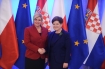 2016-01-28, Premier Beata Szydlo spotkala sie z prezydent Chorwacji  Kolinda Grabar-Kitarovic, Warszawa, Polska n/z Kolinda Grabar Kitarovic Beata Szydlo